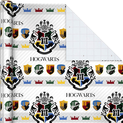 Envoltorio Harry Potter escudos de la casa Hogwarts + Lazo